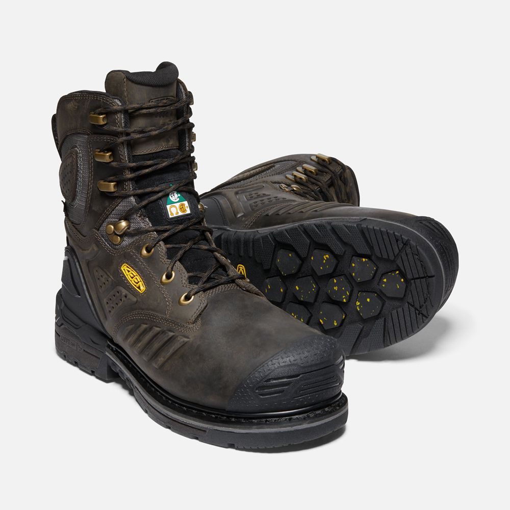 Keen Laarzen Heren Zwart Bruin - Csa Philadelphia+ 8\" Insulated Waterproof (Carbon-Fiber Toe) - 1870